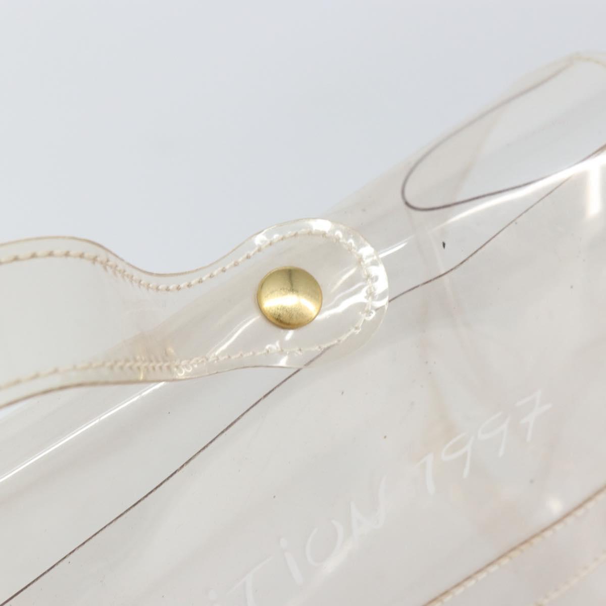 HERMES Vinyl Kelly Hand Bag Vinyl Clear Auth 161786