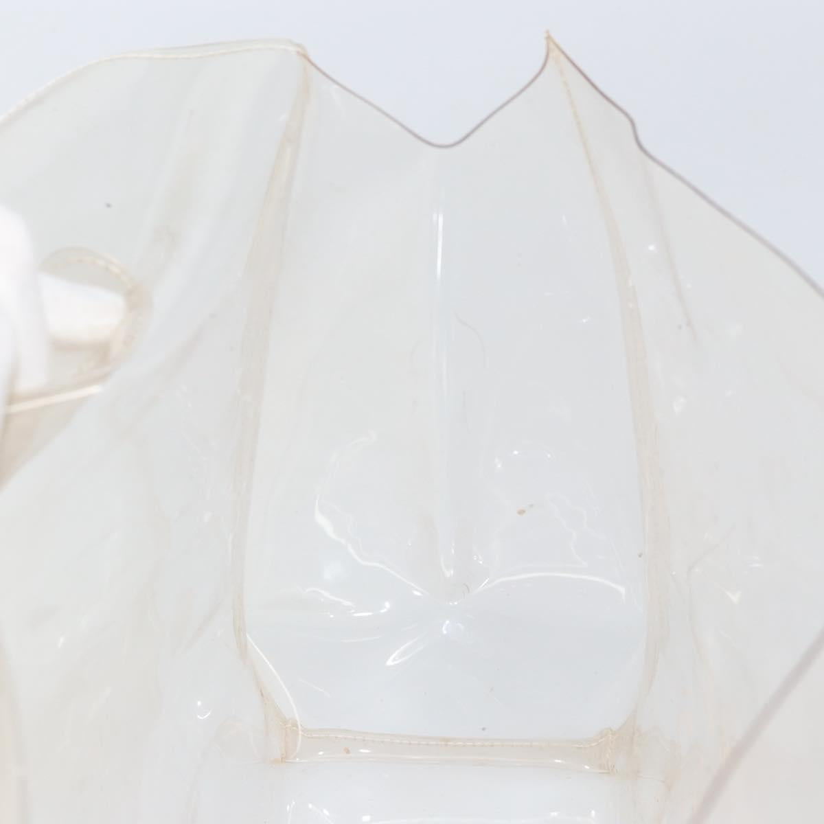 HERMES Vinyl Kelly Hand Bag Vinyl Clear Auth 161786