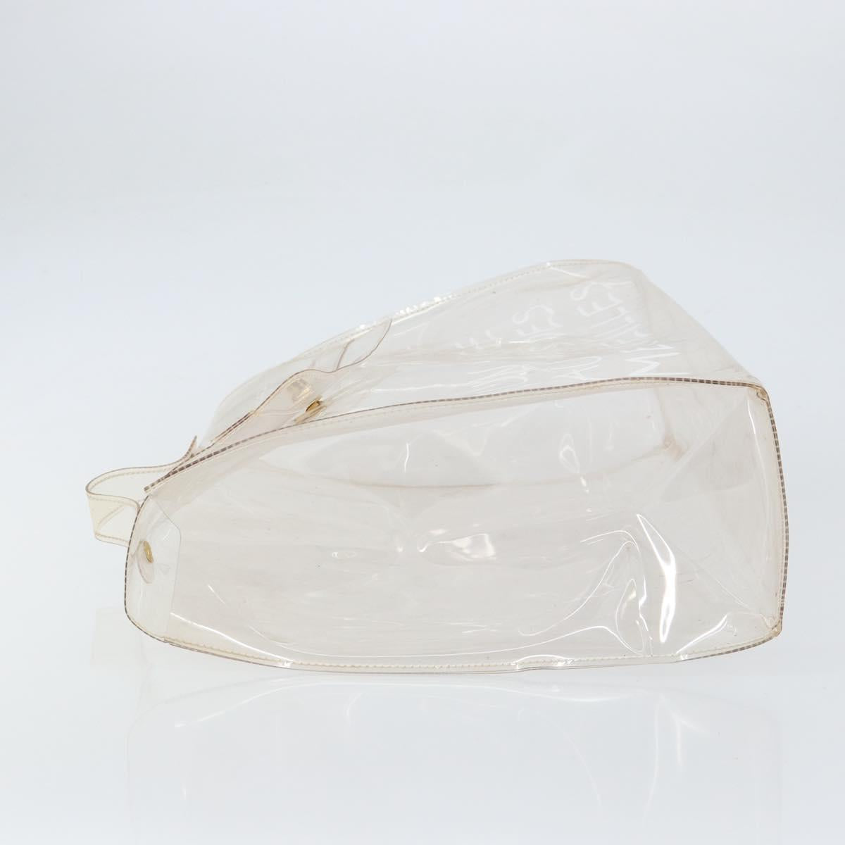 HERMES Vinyl Kelly Hand Bag Vinyl Clear Auth 161786