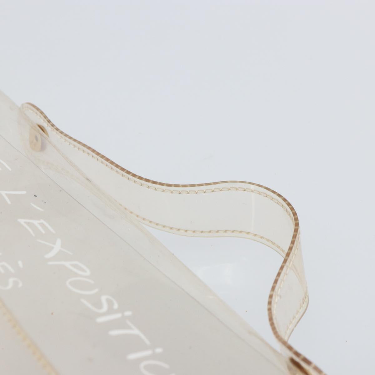 HERMES Vinyl Kelly Hand Bag Vinyl Clear Auth 161786