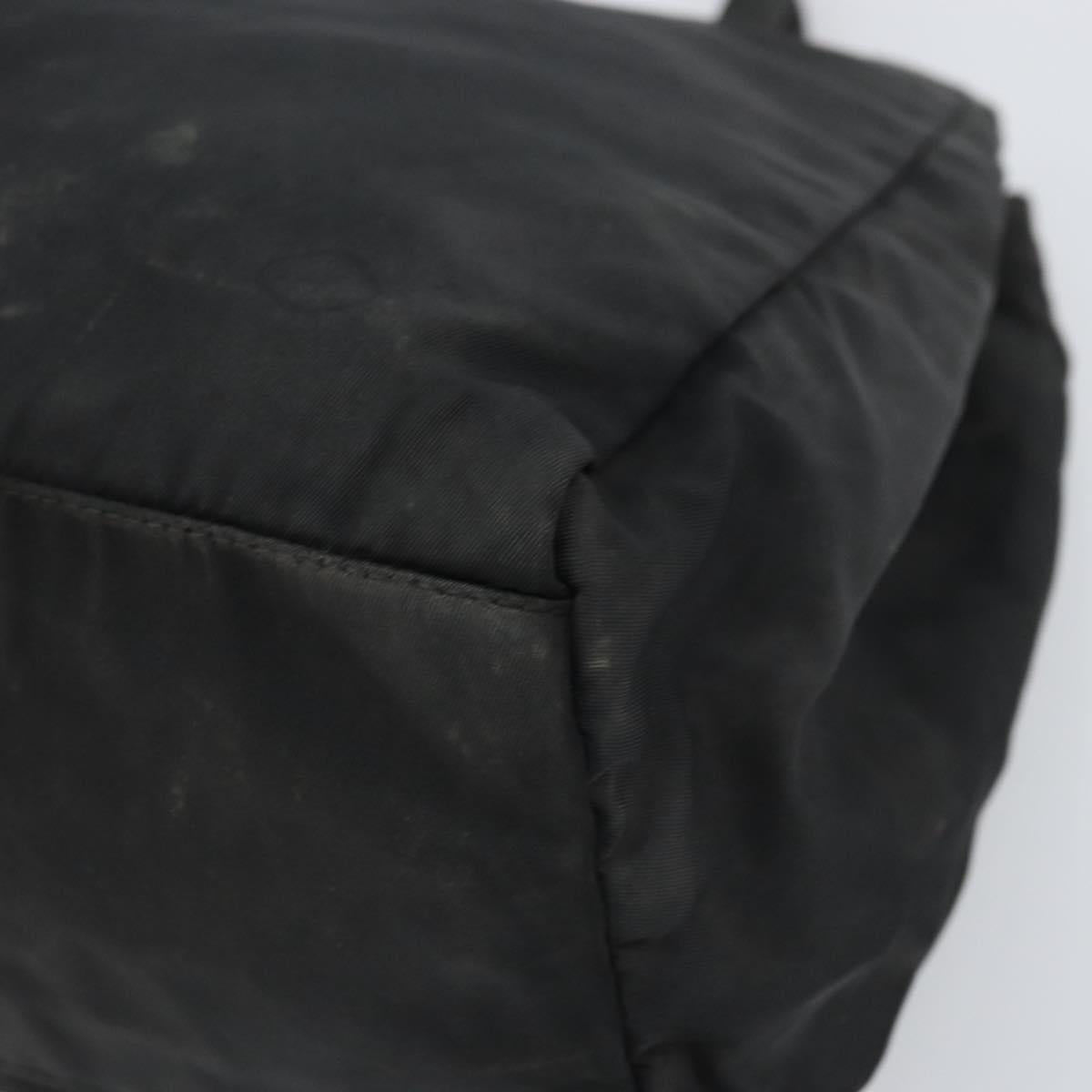 PRADA Hand Bag Nylon Black Auth 161789