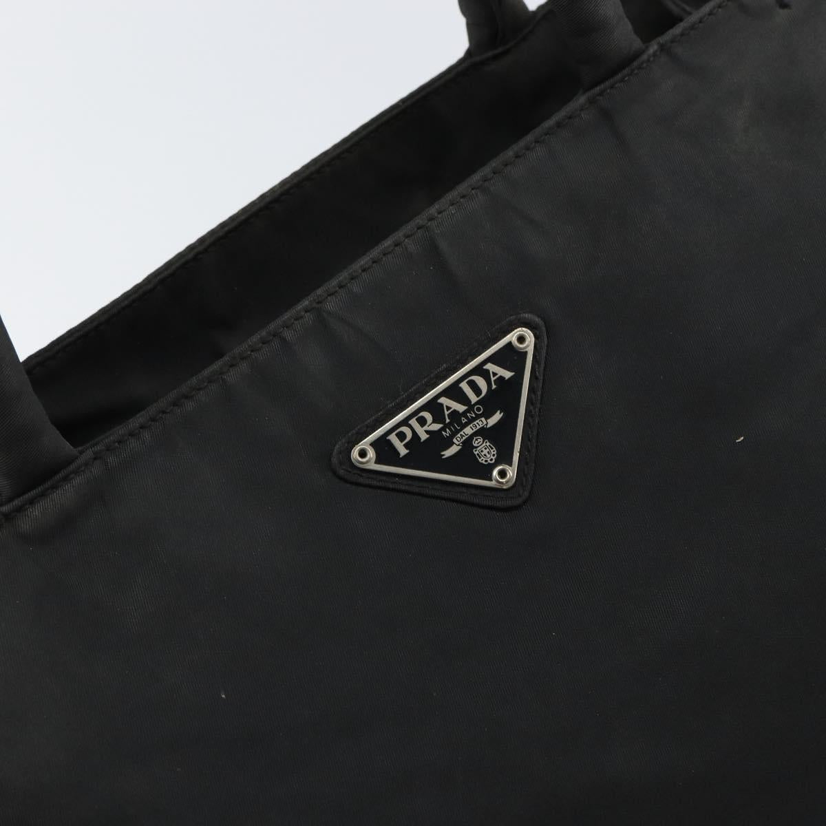 PRADA Hand Bag Nylon Black Auth 161789