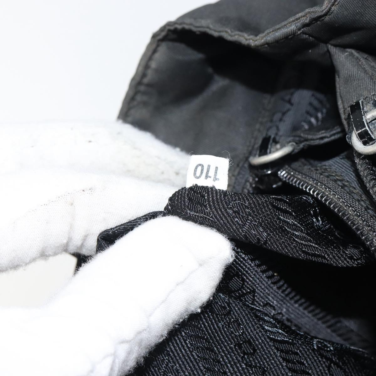 PRADA Hand Bag Nylon Black Auth 161789