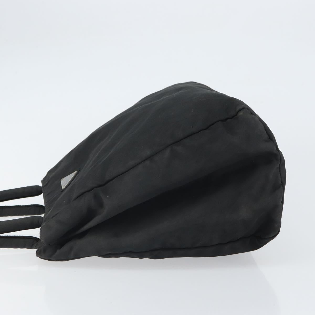 PRADA Hand Bag Nylon Black Auth 161789