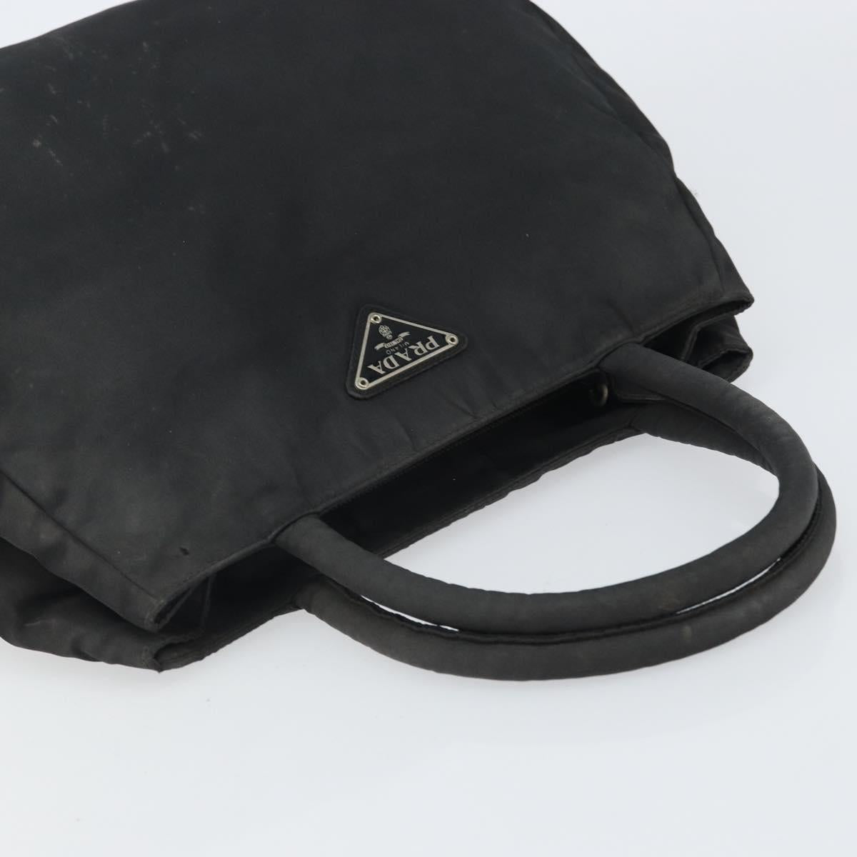 PRADA Hand Bag Nylon Black Auth 161789