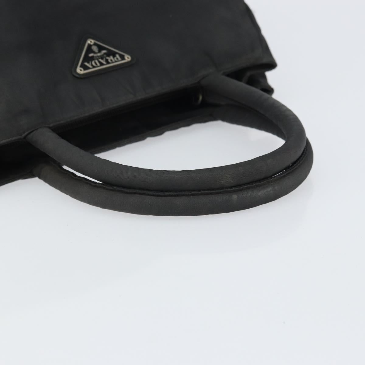 PRADA Hand Bag Nylon Black Auth 161789
