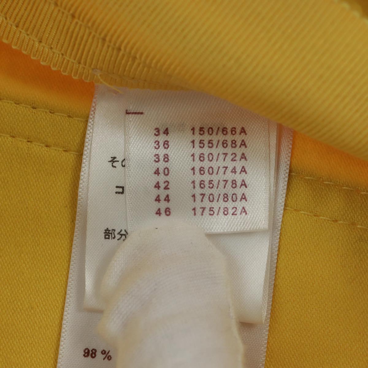 LOUIS VUITTON Side Zip Pants Cotton Yellow LV Auth 161790M
