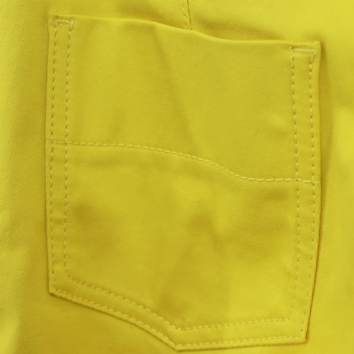LOUIS VUITTON Side Zip Pants Cotton Yellow LV Auth 161790M