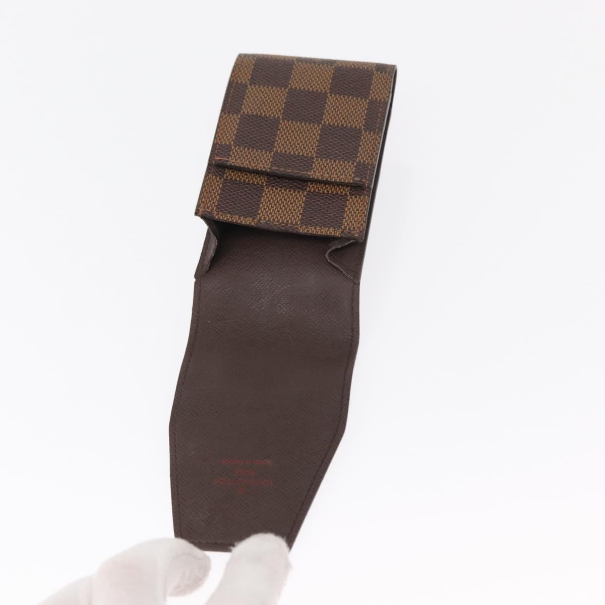 LOUIS VUITTON Monogram Damier Ebene Etui Cigarette Case 2 Set LV Auth 161795