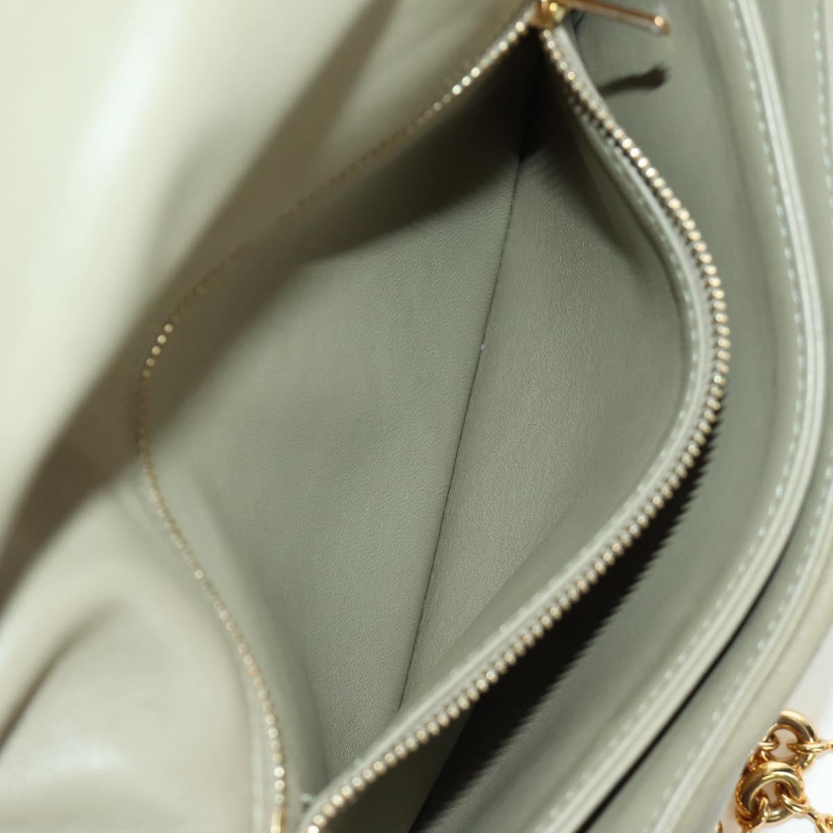 LOEWE Puffer Goya Bag Shoulder Bag Leather Green Gold Auth 161799SAM