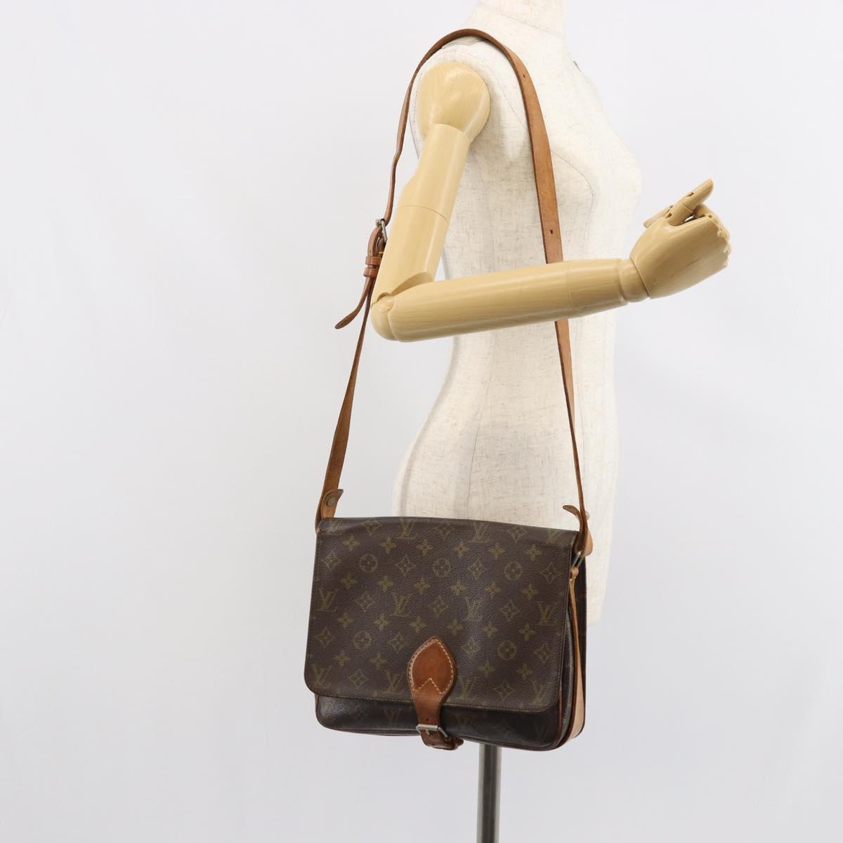 LOUIS VUITTON Monogram Cartouchiere GM Shoulder Bag Vintage M51252 Auth 161851