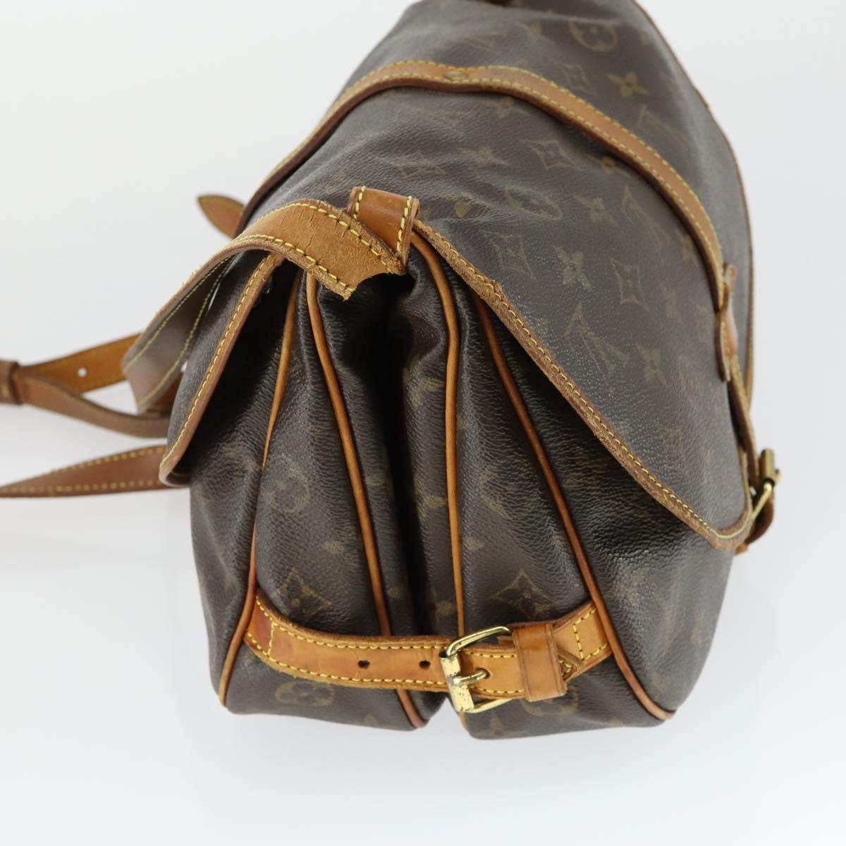 LOUIS VUITTON Monogram Saumur 30 Shoulder Bag M42256 LV Auth 161866