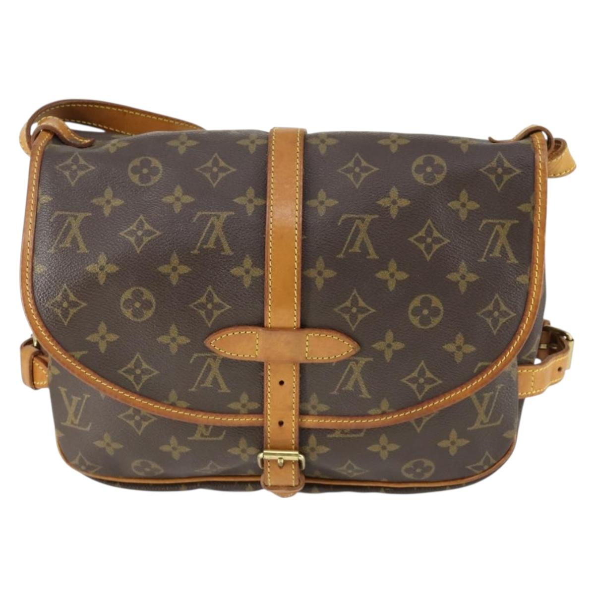 LOUIS VUITTON Monogram Saumur 30 Shoulder Bag M42256 LV Auth 161868