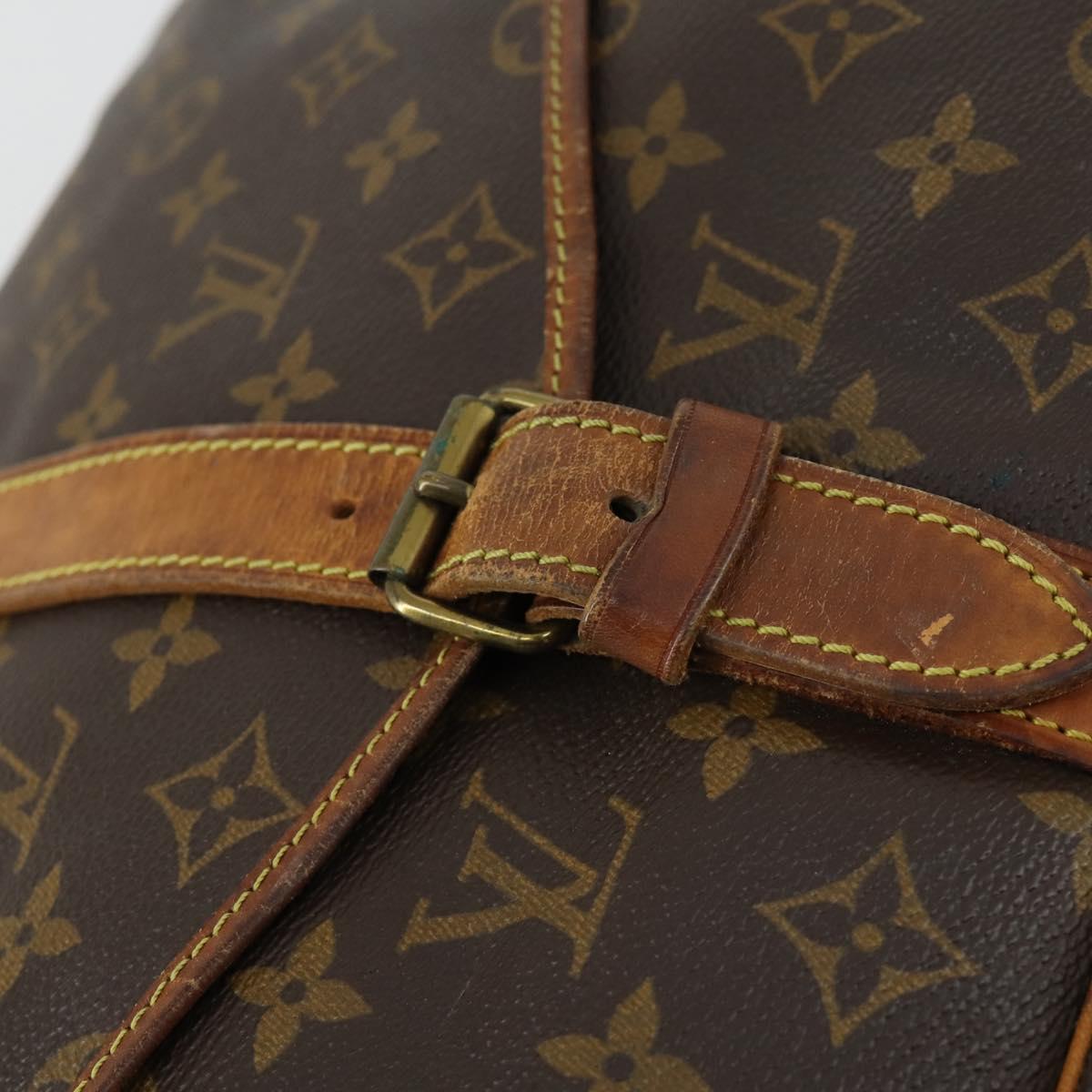 LOUIS VUITTON Monogram Saumur 35 Shoulder Bag M42254 LV Auth 161870