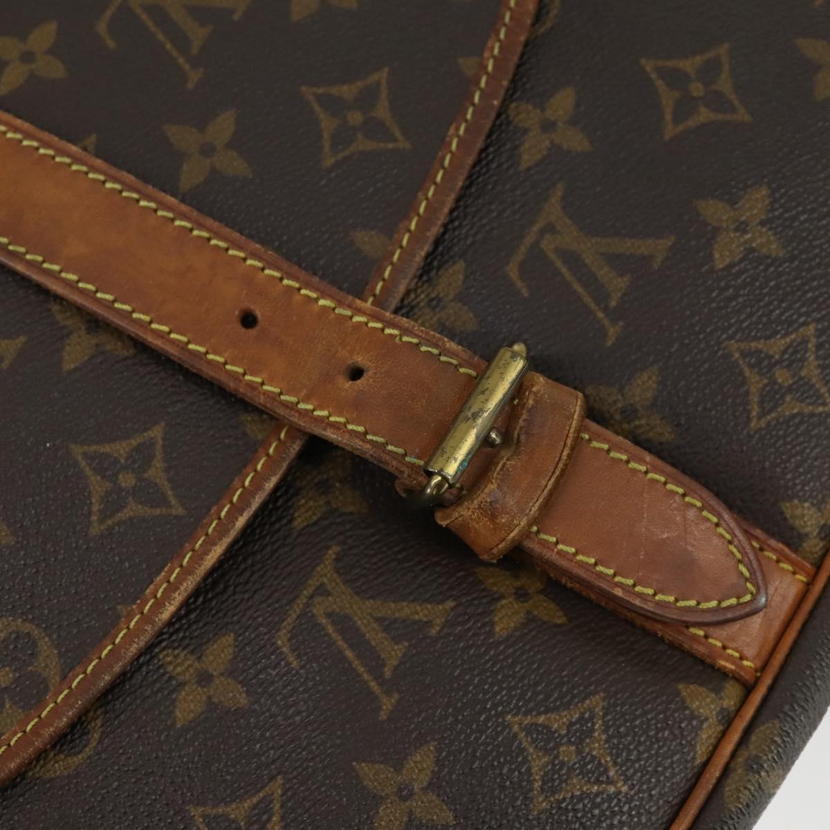 LOUIS VUITTON Monogram Saumur 35 Shoulder Bag M42254 LV Auth 161870