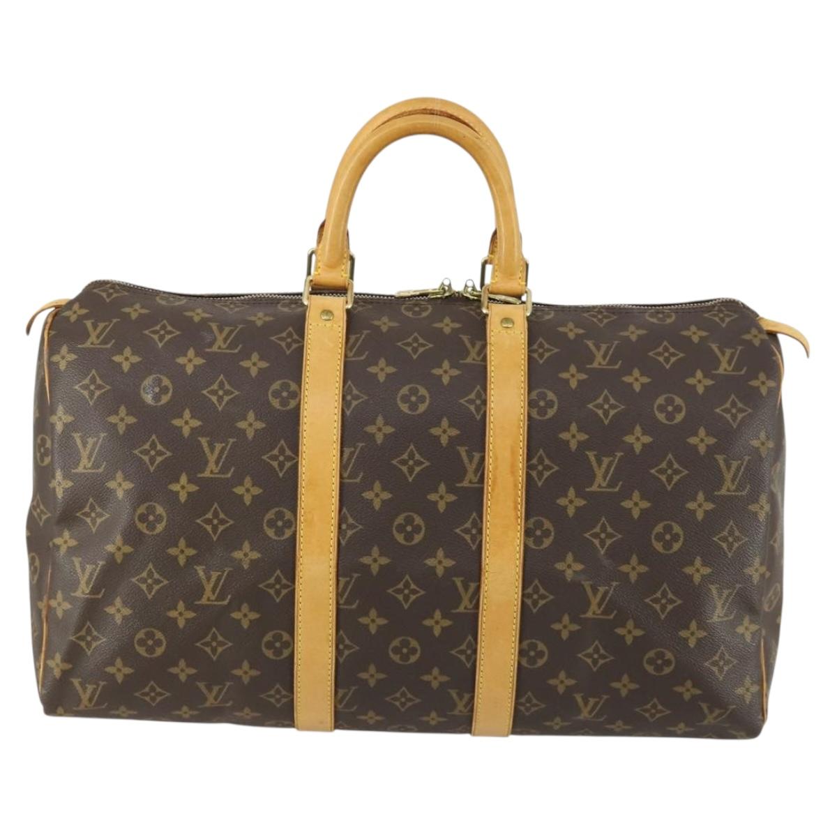 LOUIS VUITTON Monogram Keepall 45 Boston Bag M41428 LV Auth 161882
