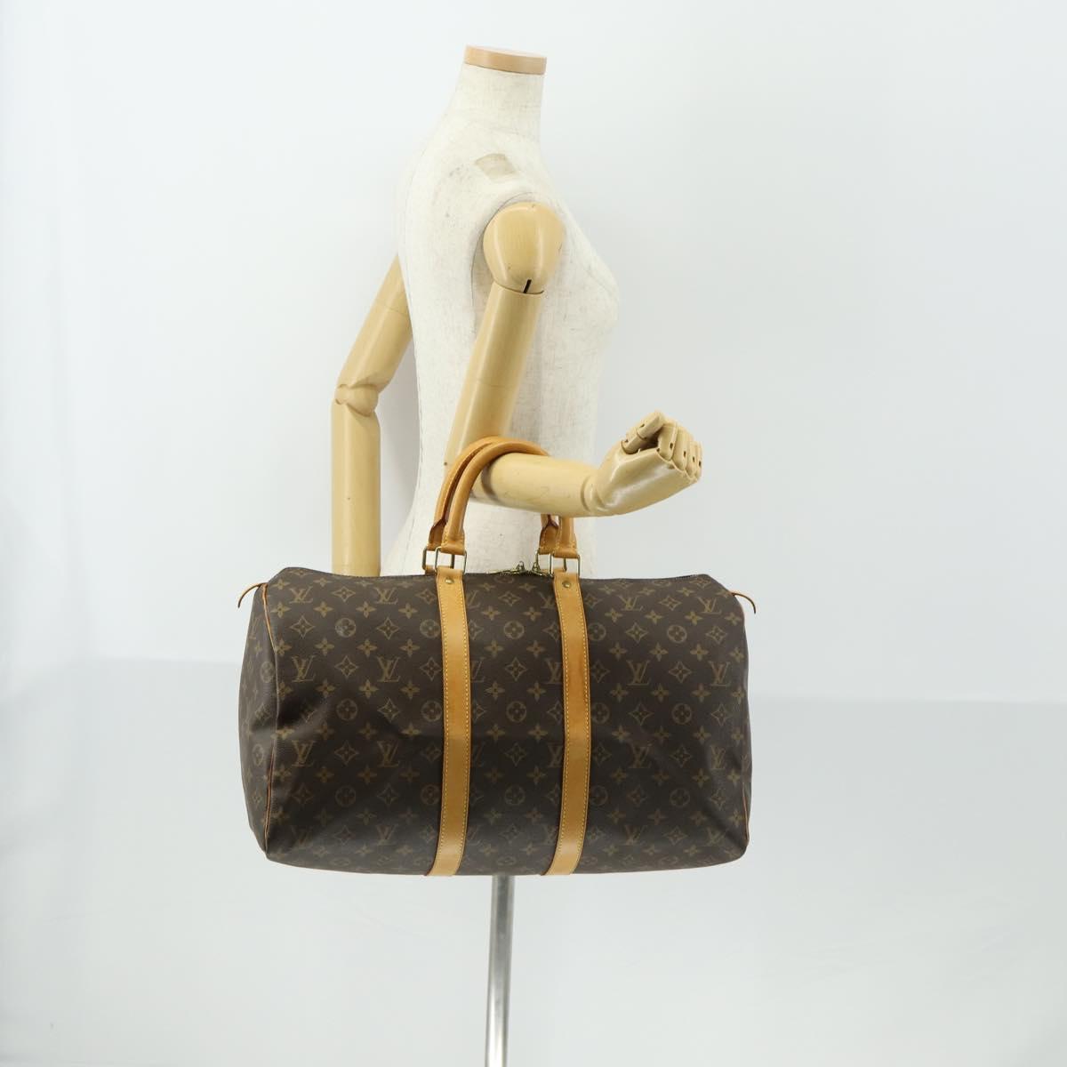 LOUIS VUITTON Monogram Keepall 45 Boston Bag M41428 LV Auth 161882