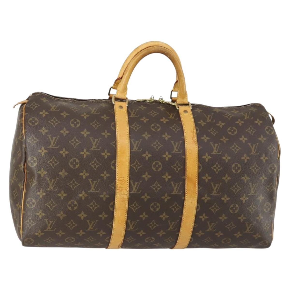 LOUIS VUITTON Monogram Keepall 50 Boston Bag M41426 LV Auth 161884