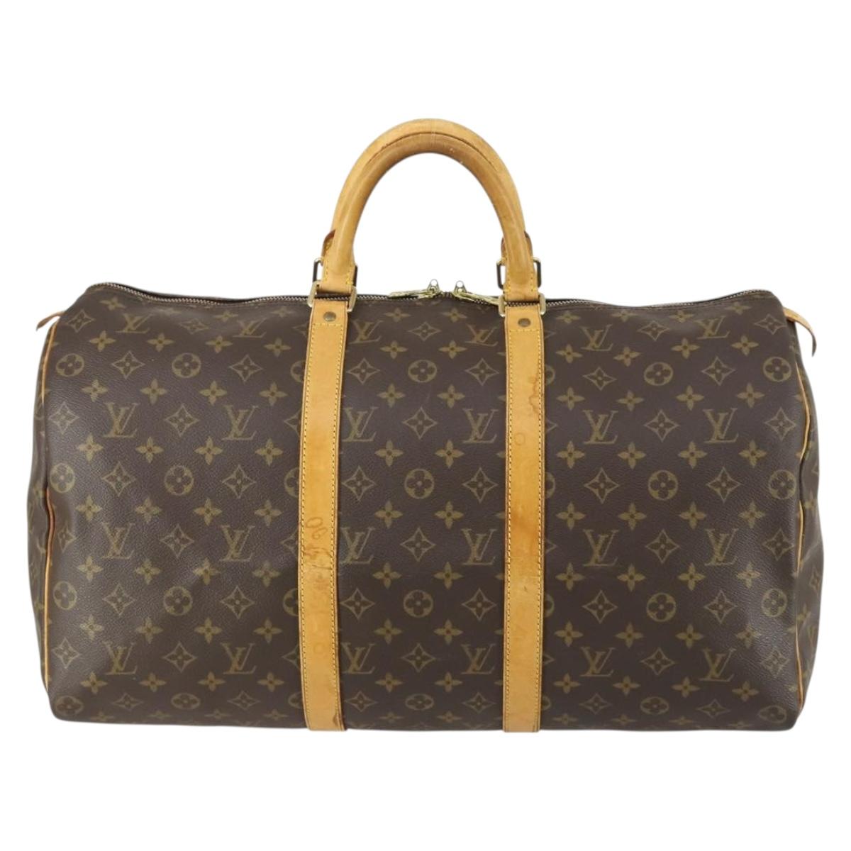 LOUIS VUITTON Monogram Keepall 50 Boston Bag M41426 LV Auth 161884