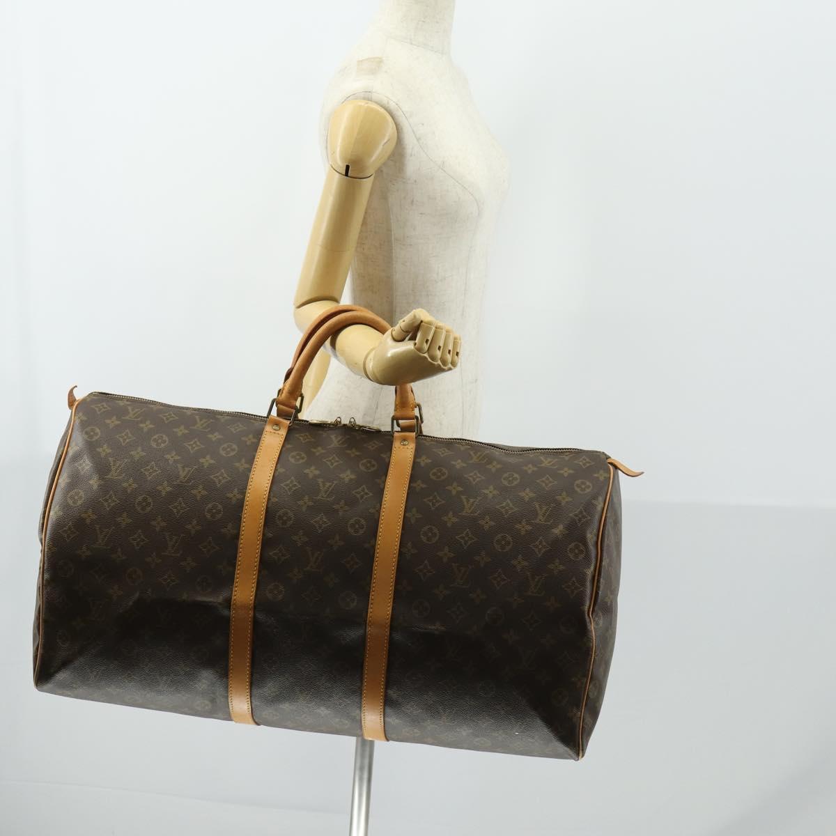 LOUIS VUITTON Monogram Keepall 60 Boston Bag M41422 LV Auth 161887