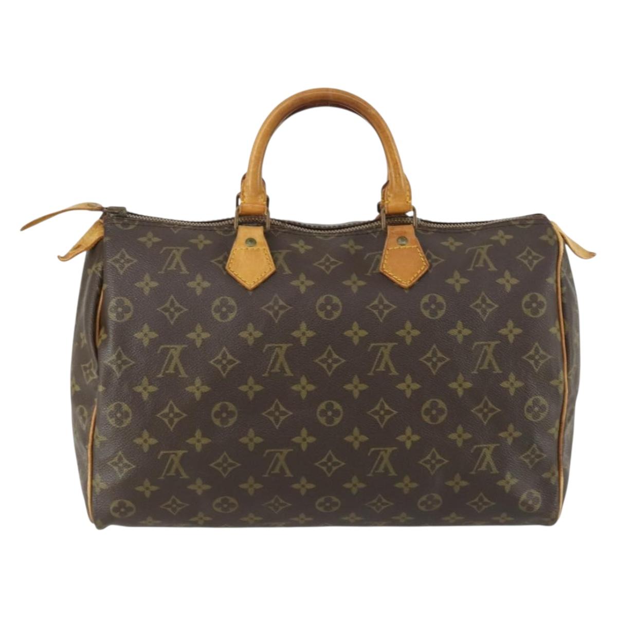 LOUIS VUITTON Monogram Speedy 35 Hand Bag M41524 LV Auth 161894