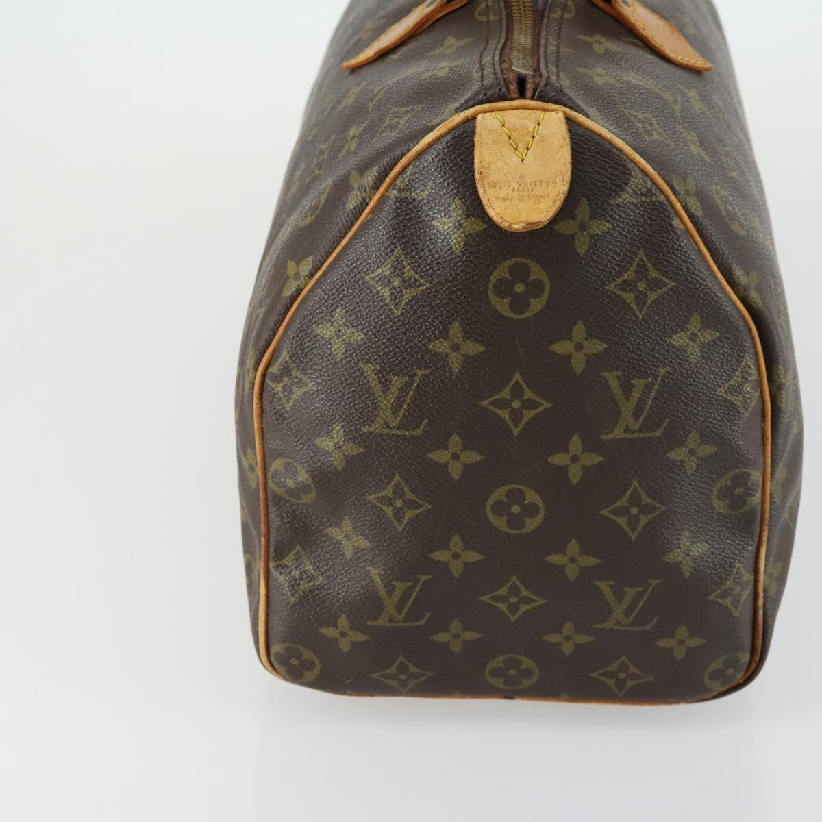 LOUIS VUITTON Monogram Speedy 35 Hand Bag M41524 LV Auth 161894