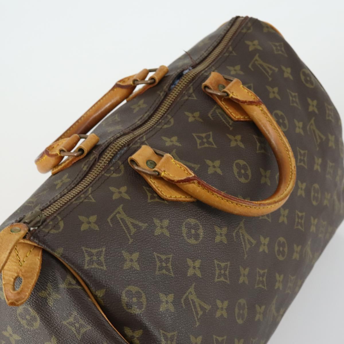 LOUIS VUITTON Monogram Speedy 35 Hand Bag M41524 LV Auth 161894