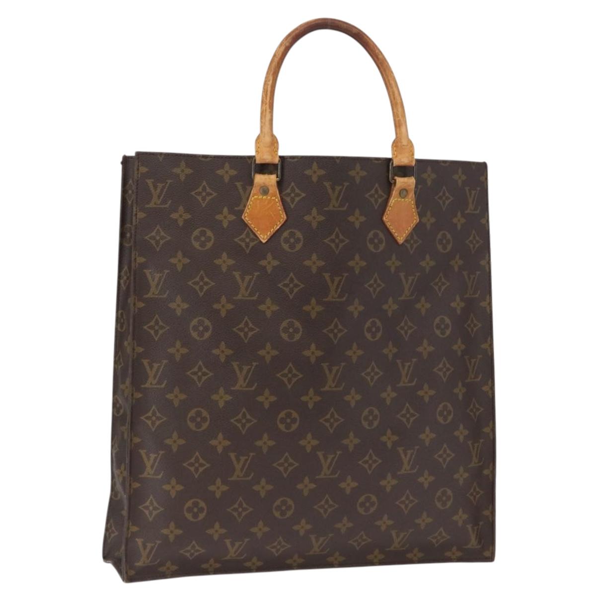 LOUIS VUITTON Monogram Sac Plat Hand Bag M51140 LV Auth 161922