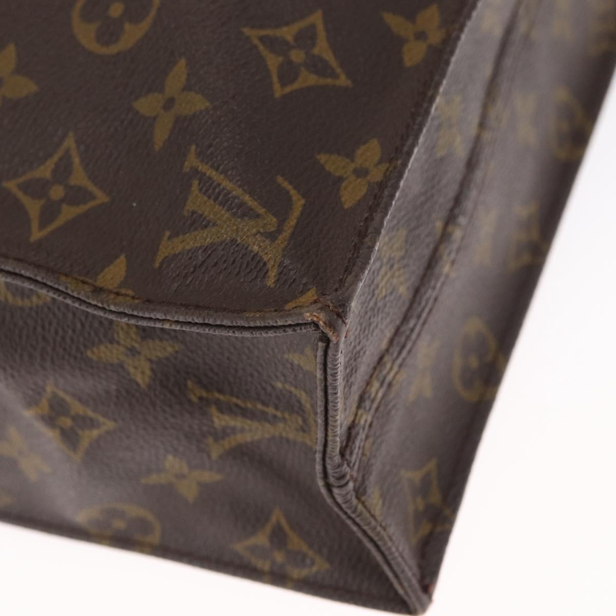 LOUIS VUITTON Monogram Sac Plat Hand Bag M51140 LV Auth 161922