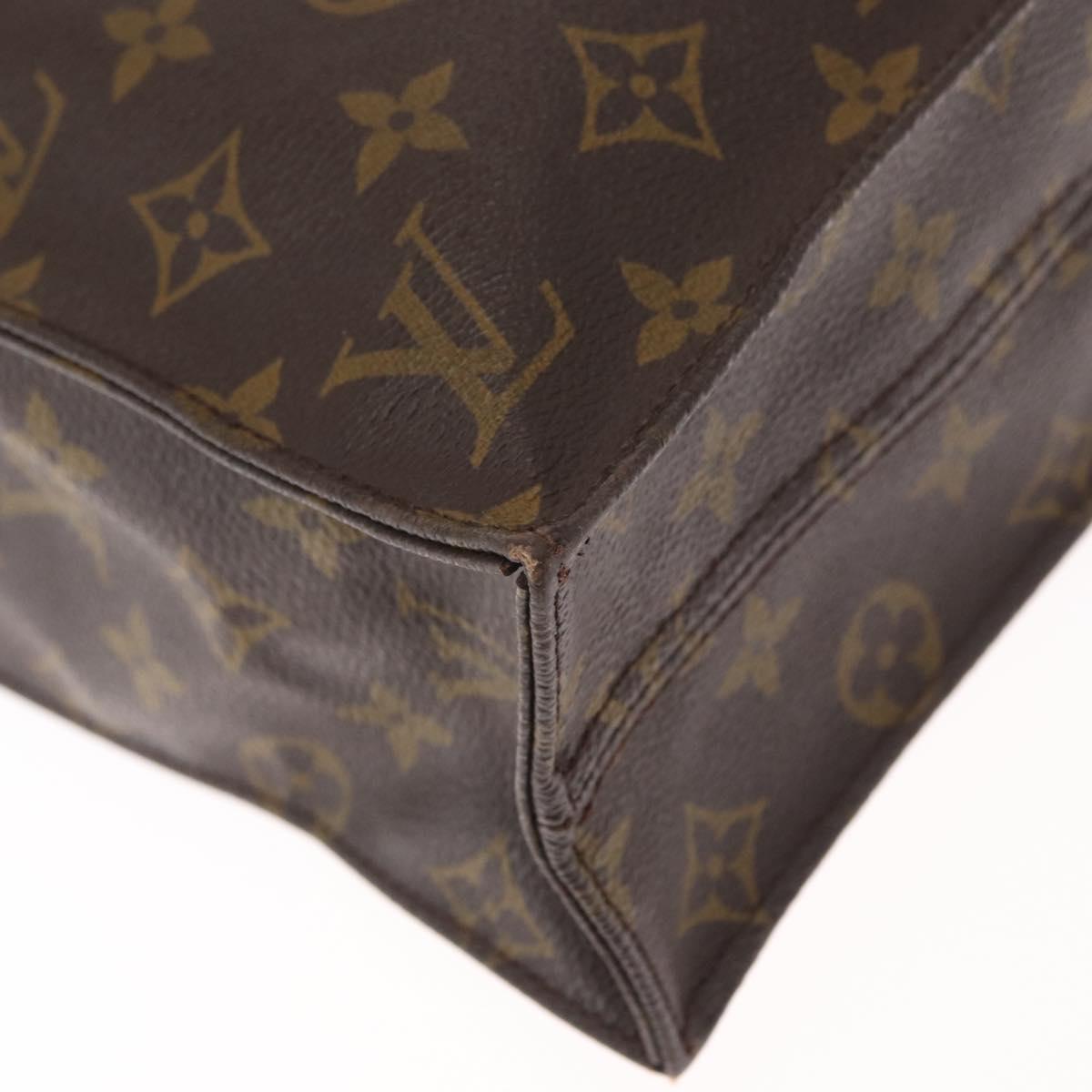 LOUIS VUITTON Monogram Sac Plat Hand Bag M51140 LV Auth 161922