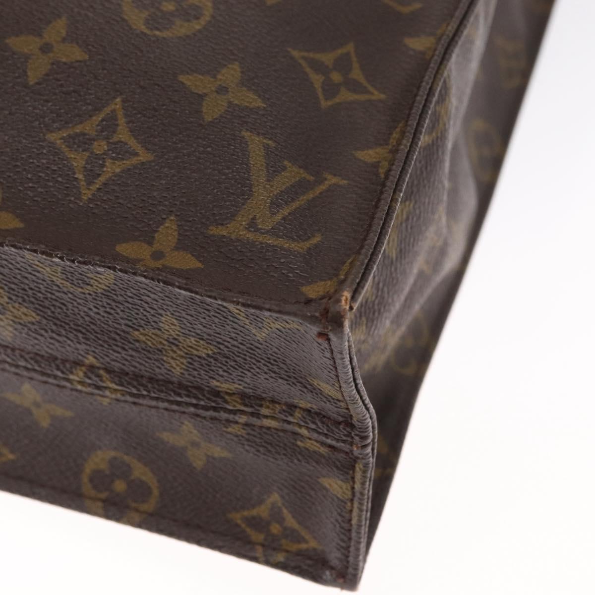 LOUIS VUITTON Monogram Sac Plat Hand Bag M51140 LV Auth 161922