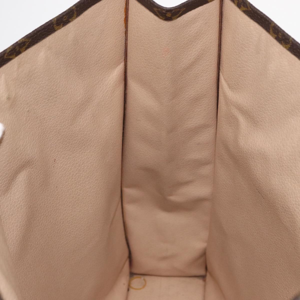 LOUIS VUITTON Monogram Sac Plat Hand Bag M51140 LV Auth 161922