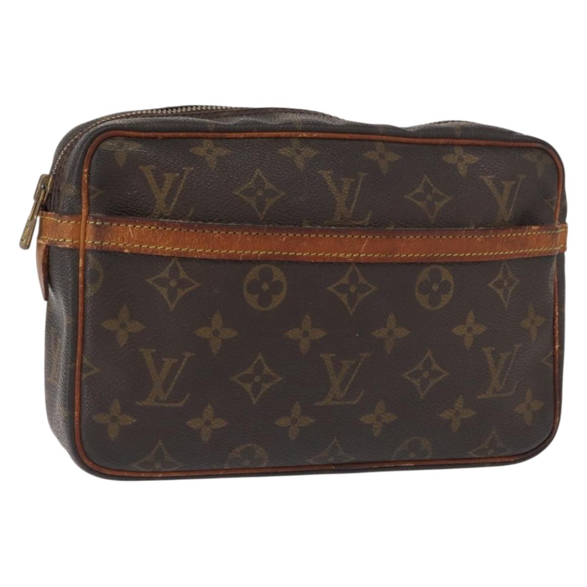 LOUIS VUITTON Monogram Compiegne 23 Clutch Bag M51847 LV Auth 161947