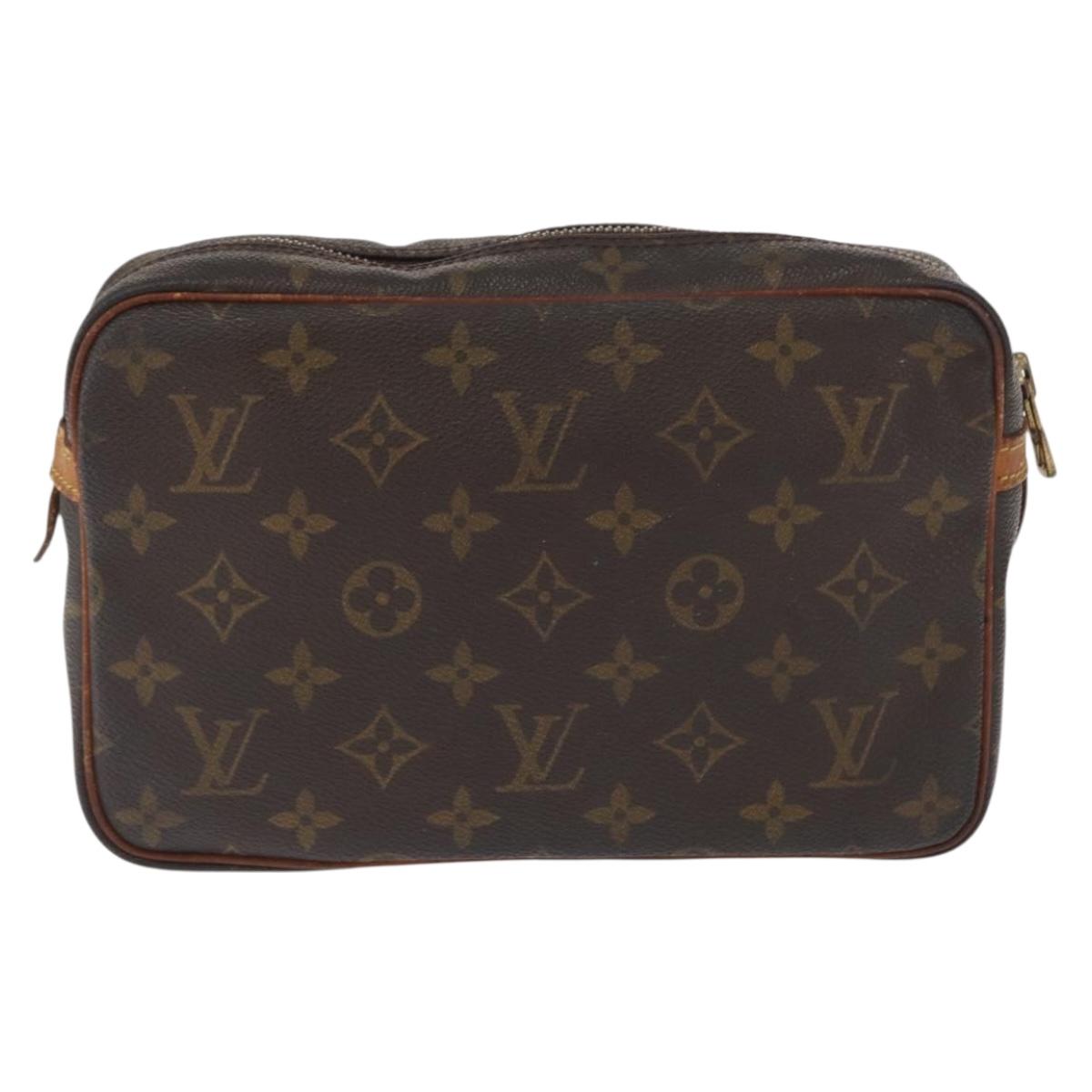LOUIS VUITTON Monogram Compiegne 23 Clutch Bag M51847 LV Auth 161947