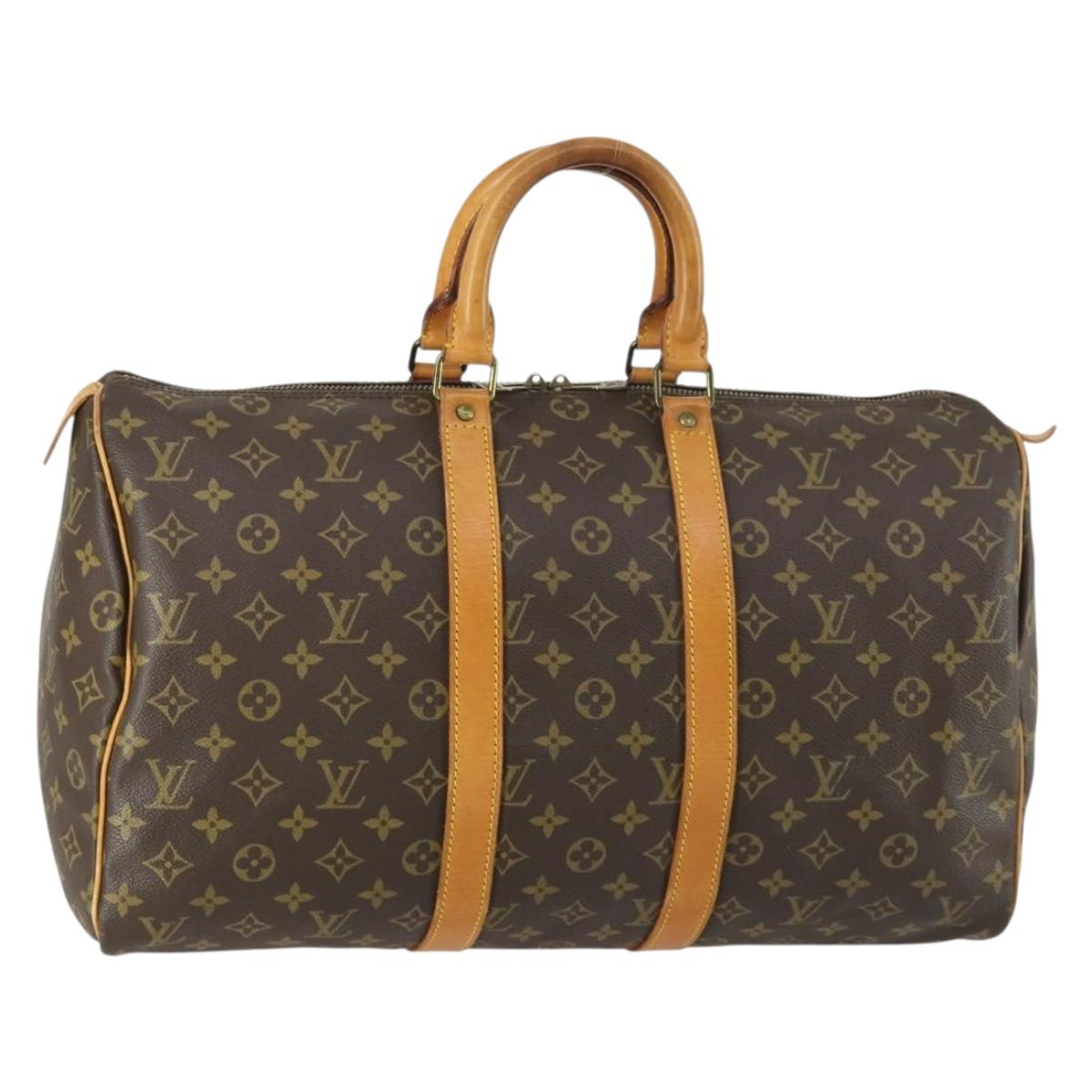 LOUIS VUITTON Monogram Keepall 45 Boston Bag M41428 LV Auth 161981