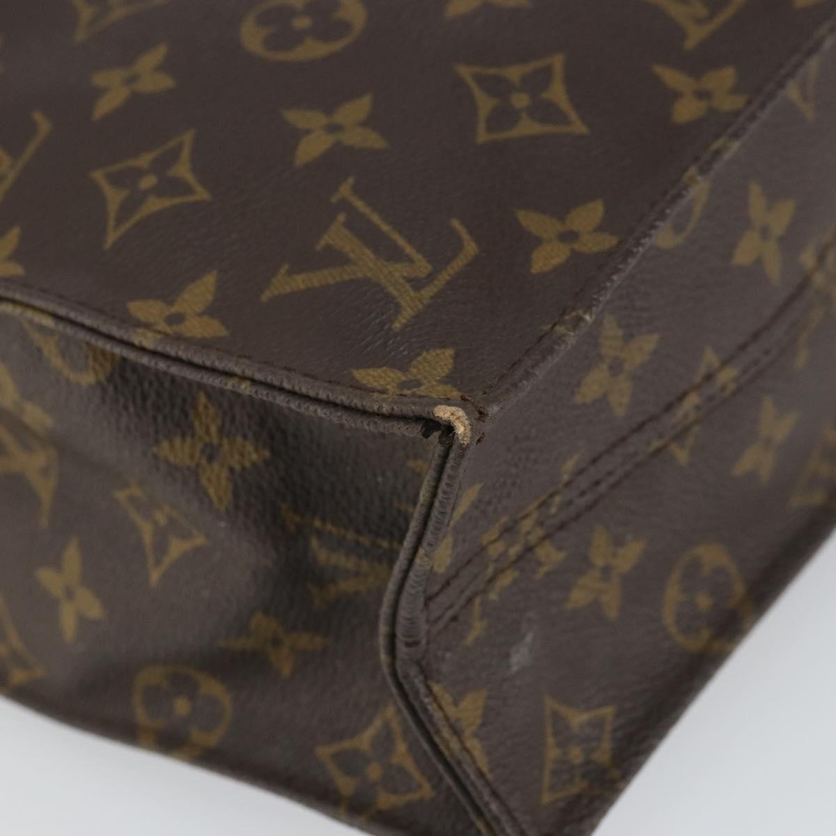 LOUIS VUITTON Monogram Sac Plat Hand Bag M51140 LV Auth 161995