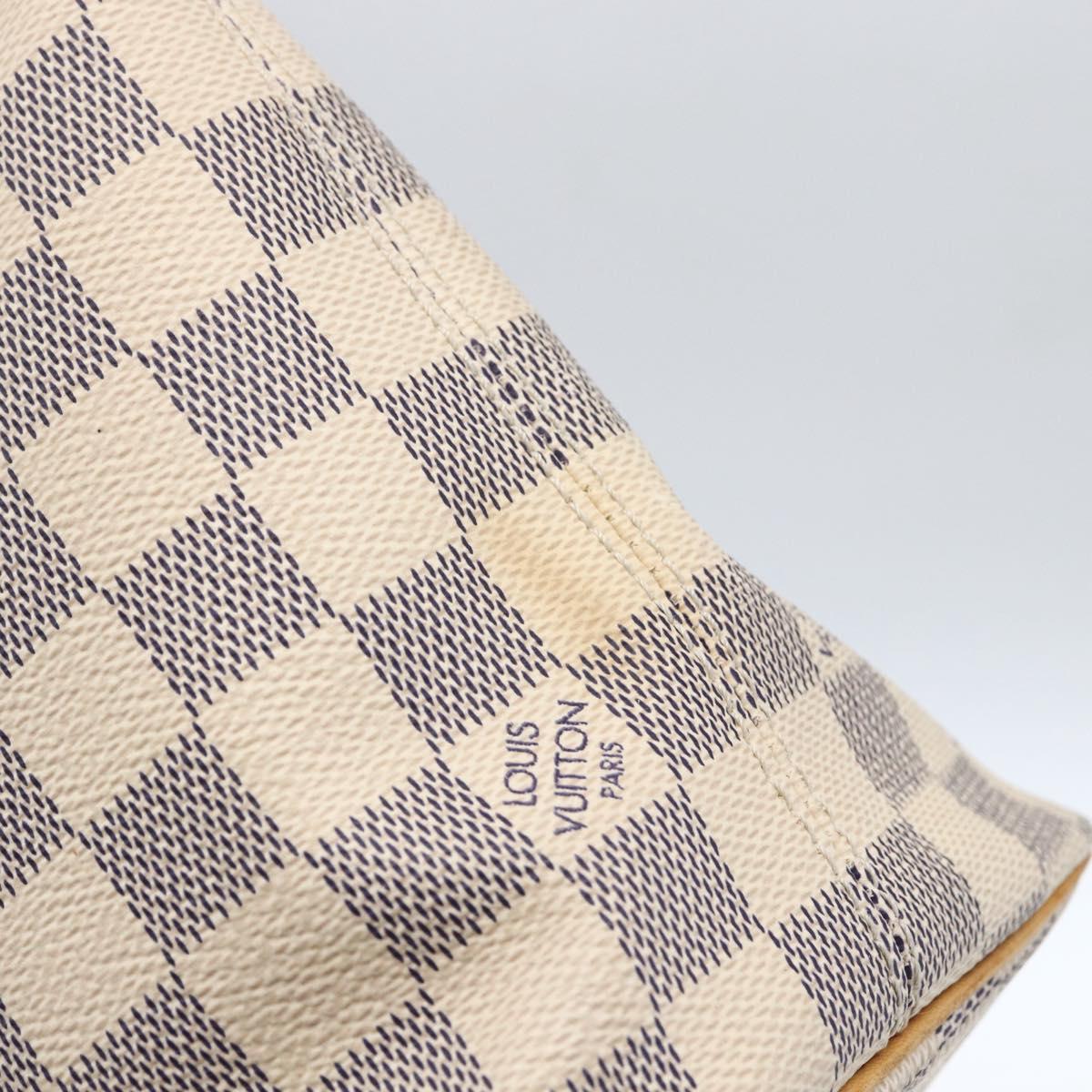 LOUIS VUITTON Damier Azur Saleya PM Tote Bag N51186 LV Auth 162007
