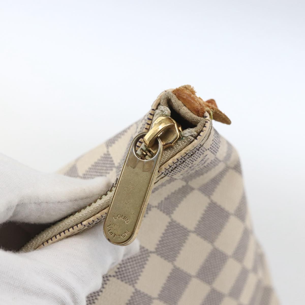 LOUIS VUITTON Damier Azur Saleya PM Tote Bag N51186 LV Auth 162007
