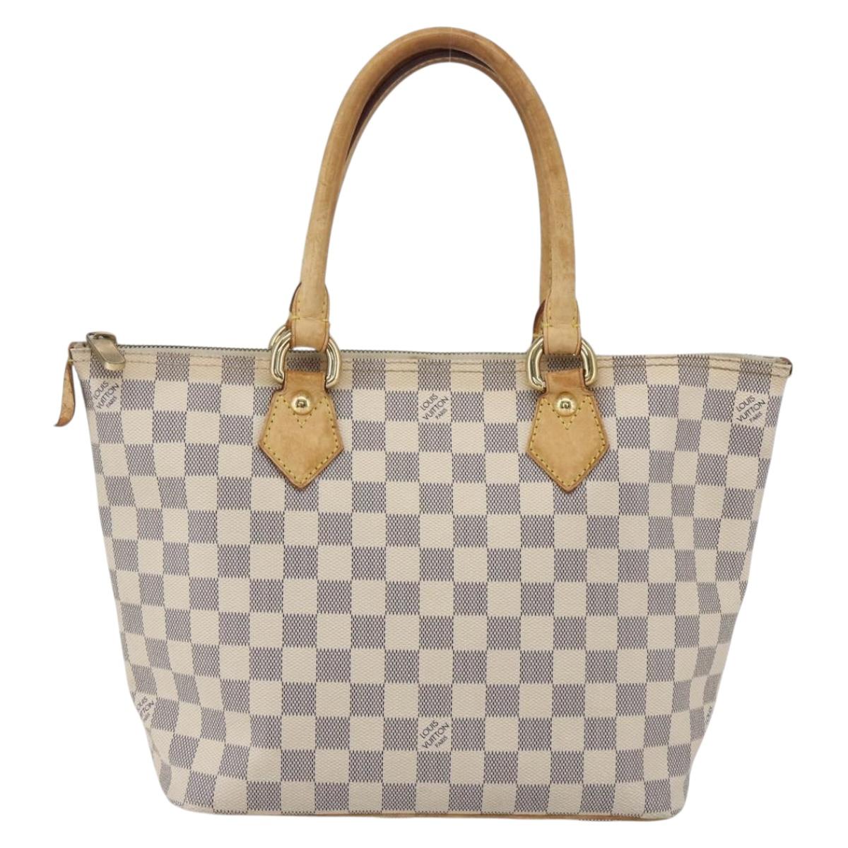 LOUIS VUITTON Damier Azur Saleya PM Tote Bag N51186 LV Auth 162007