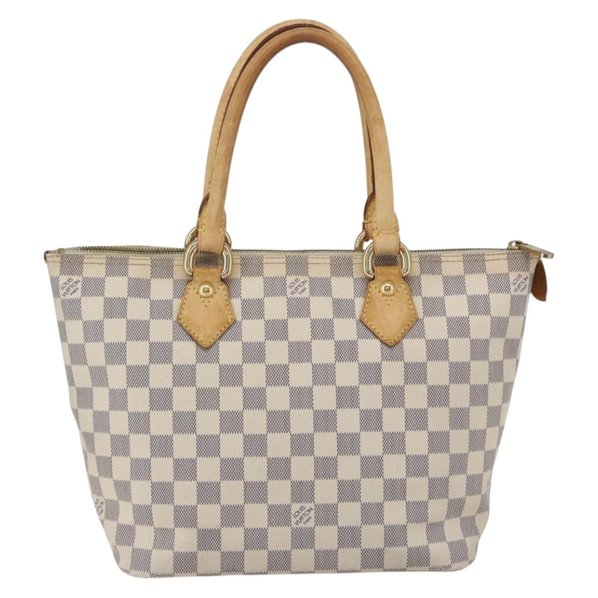 LOUIS VUITTON Damier Azur Saleya PM Tote Bag N51186 LV Auth 162007