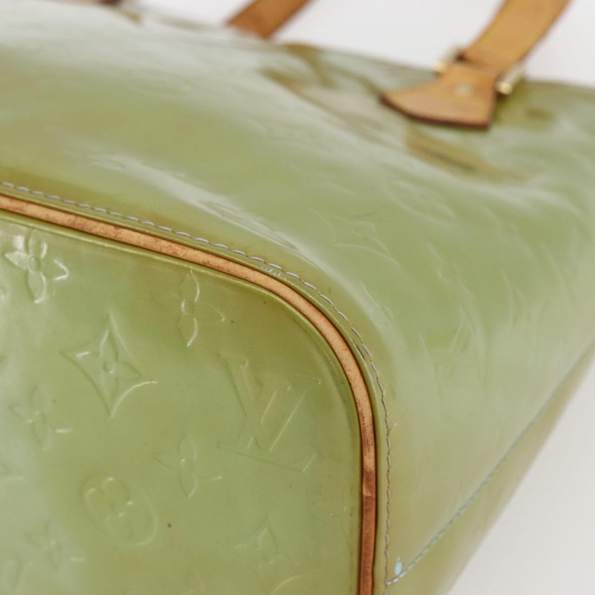 LOUIS VUITTON Monogram Vernis Houston Hand Bag Baby Blue M91005 LV Auth 162012