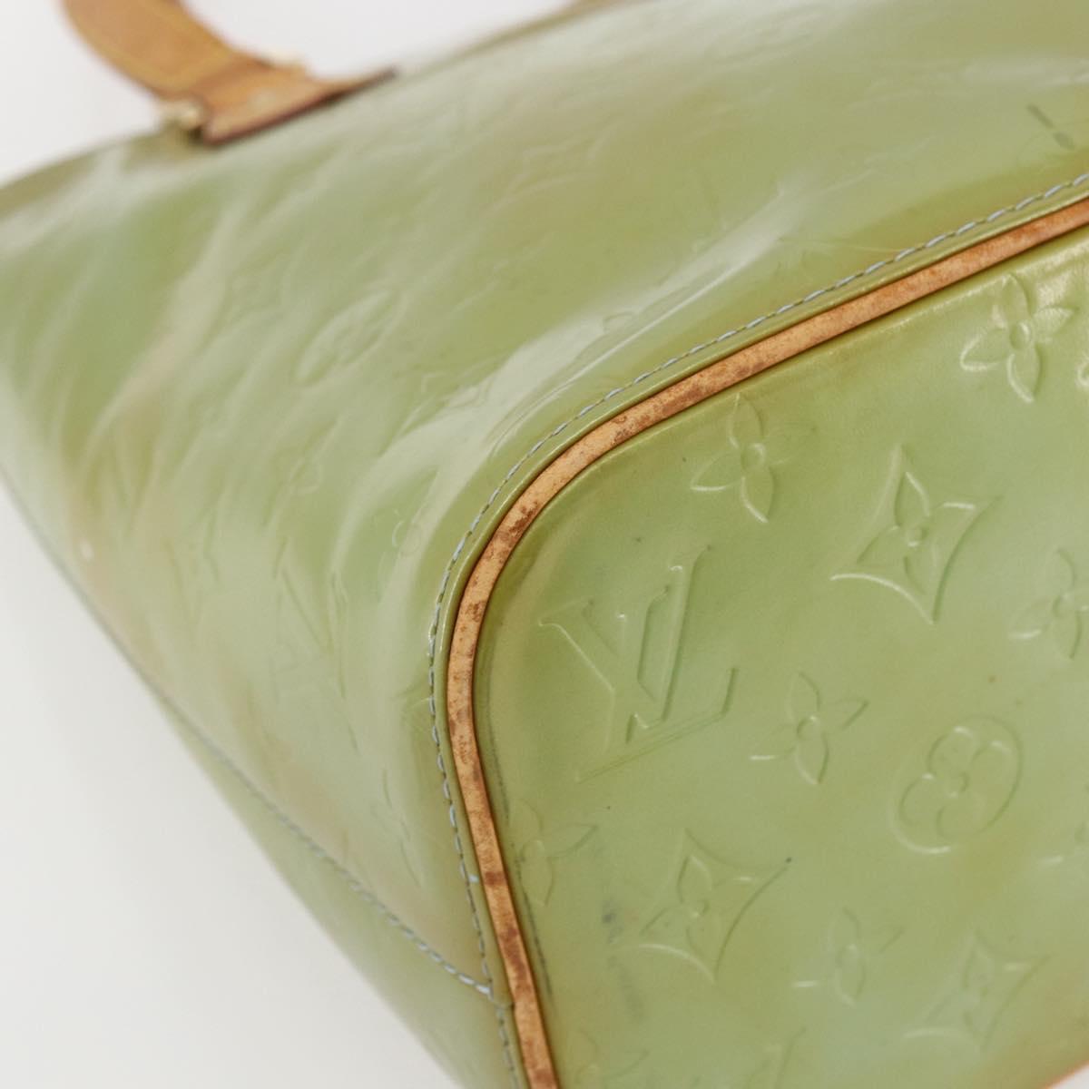 LOUIS VUITTON Monogram Vernis Houston Hand Bag Baby Blue M91005 LV Auth 162012