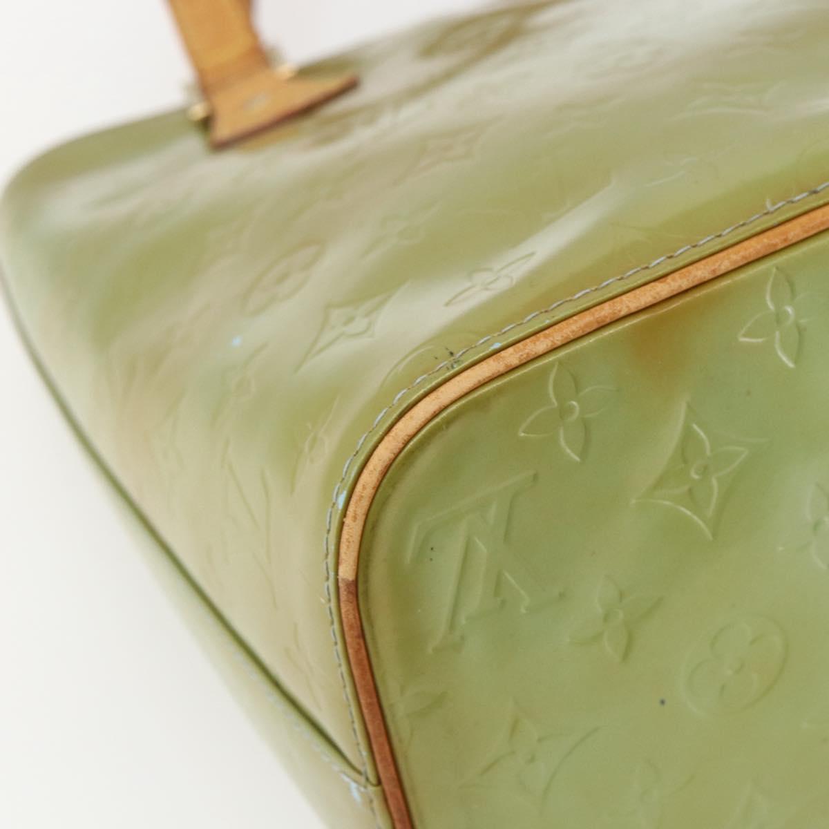 LOUIS VUITTON Monogram Vernis Houston Hand Bag Baby Blue M91005 LV Auth 162012