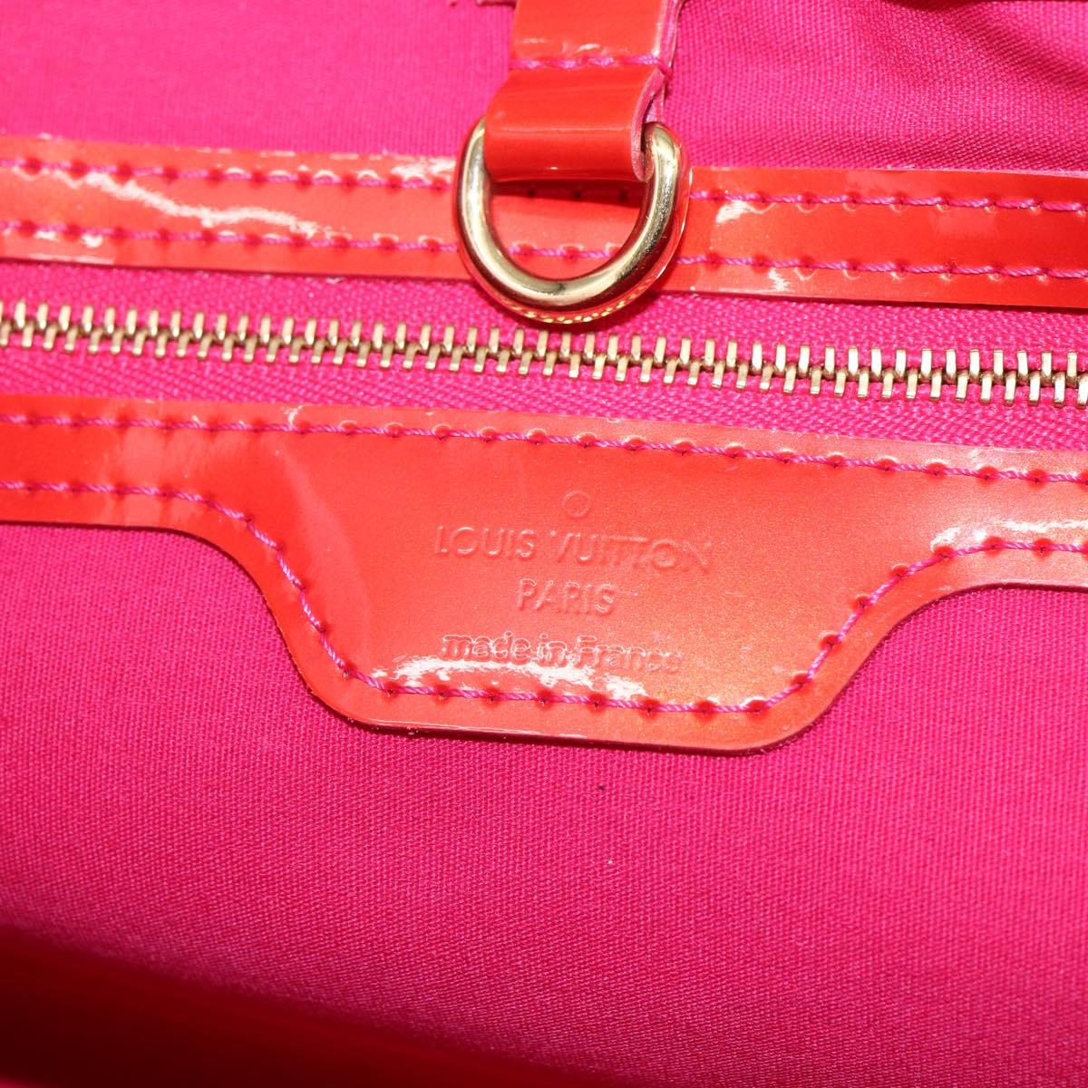 LOUIS VUITTON Monogram Vernis Wilshire Boulevard Bag Rose Pop M93643 Auth 162013