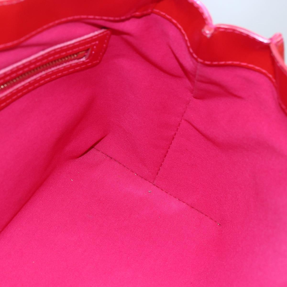 LOUIS VUITTON Monogram Vernis Wilshire Boulevard Bag Rose Pop M93643 Auth 162013