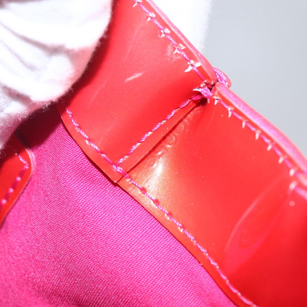 LOUIS VUITTON Monogram Vernis Wilshire Boulevard Bag Rose Pop M93643 Auth 162013
