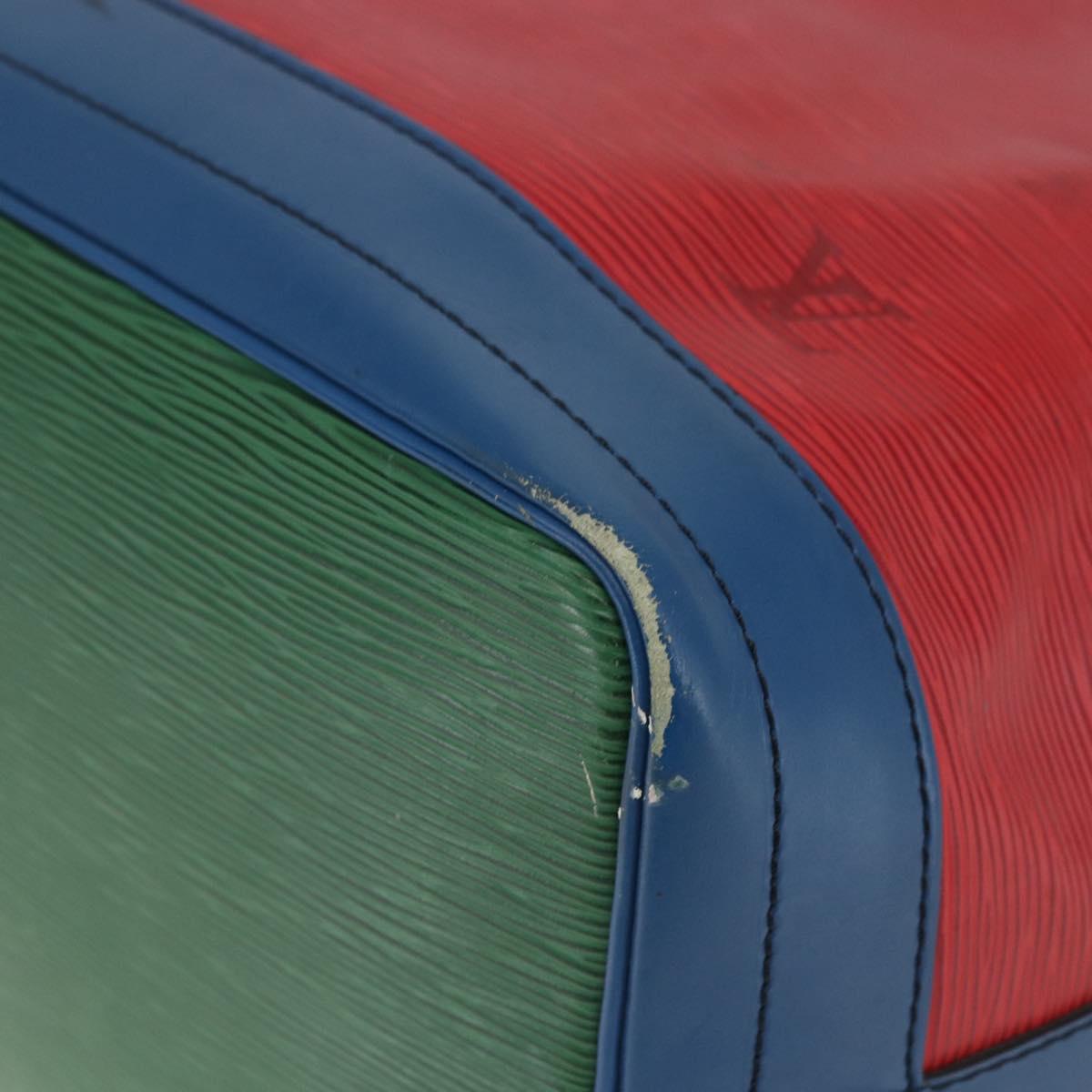 LOUIS VUITTON Epi Noe Shoulder Bag Tricolor Red Blue M44084 LV Auth 162018