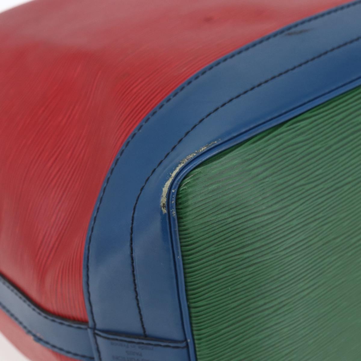 LOUIS VUITTON Epi Noe Shoulder Bag Tricolor Red Blue M44084 LV Auth 162018