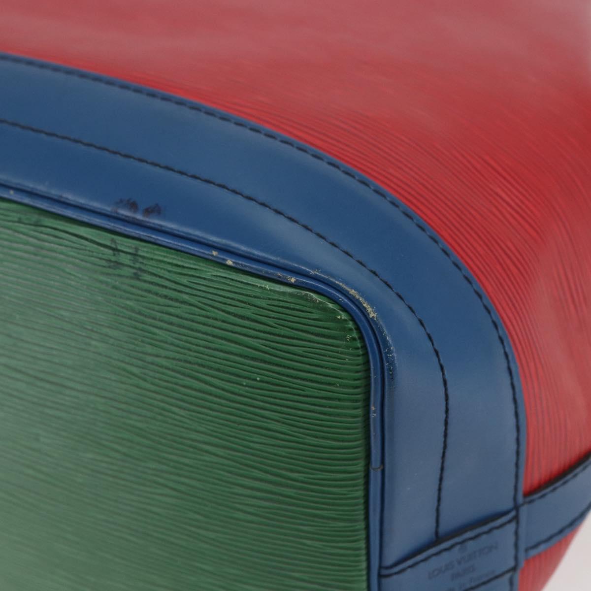 LOUIS VUITTON Epi Noe Shoulder Bag Tricolor Red Blue M44084 LV Auth 162018