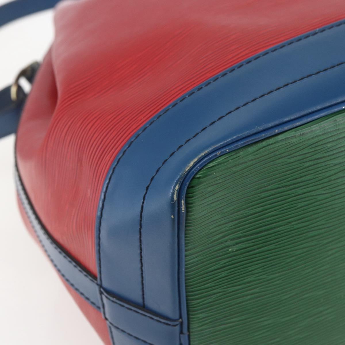 LOUIS VUITTON Epi Noe Shoulder Bag Tricolor Red Blue M44084 LV Auth 162018